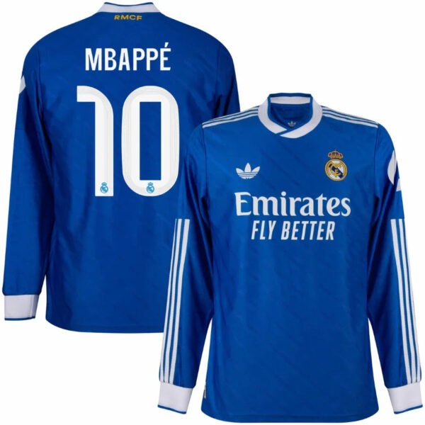 Real Madrid Third Mbapp茅 10 Fan Jersey Long Sleeve 2025/26