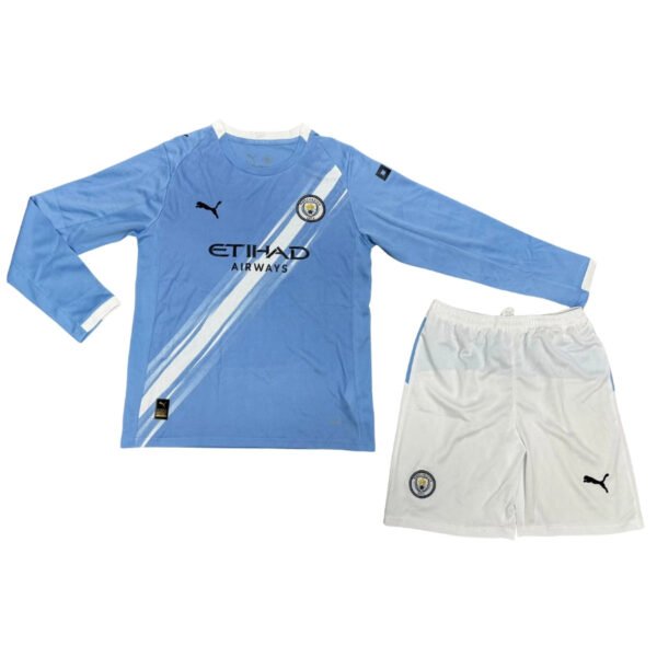 Kids kit Manchester City Long Home Fan Jersey 2025/26