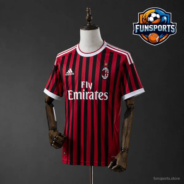 Relive Rossoneri Glory: 2011-12 AC Milan Home Matchday Fan Jersey