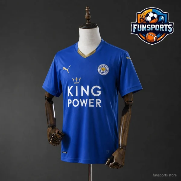 2015/16 Leicester City Home Jersey – heat pressed jersey 2015-16