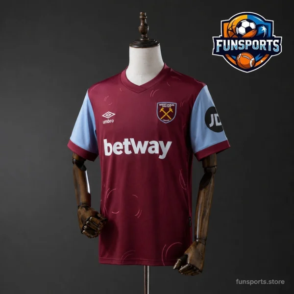 West Ham 2023-24 Home Fan Version Football Shirt – Classic Claret & Blue