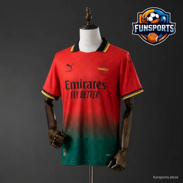 2024-25 AC Milan Fourth Red Jersey: Weekend League Football Kit