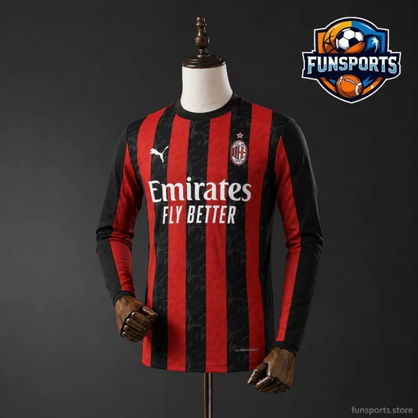 Midnight San Siro: 2025-26 AC Milan Home Sublimated Soccer Jersey