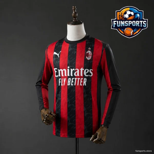 2025-26 AC Milan Long Sleeve | Factory Direct Soccer Jerseys