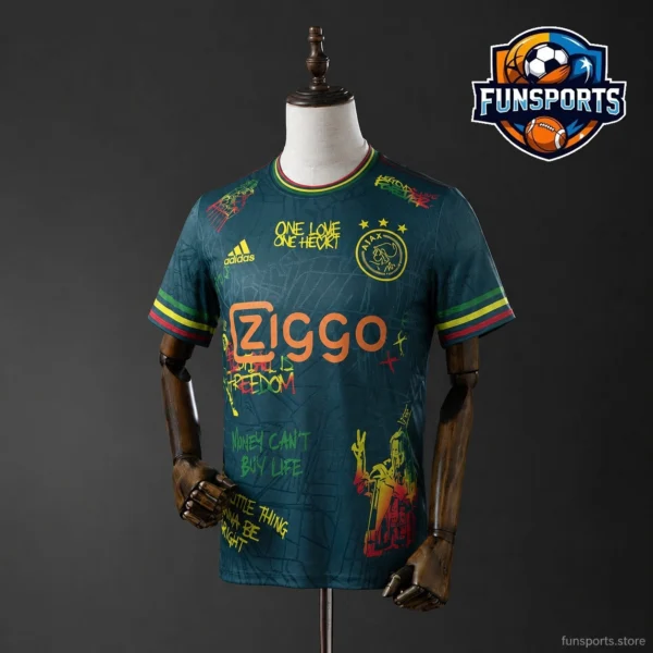Ajax 2025-26 Green Graffiti Edition Weekend League Football Kit