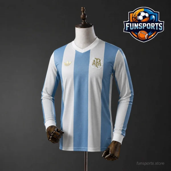 2026 World Cup Argentina Fan Version Football Jersey Long Sleeve