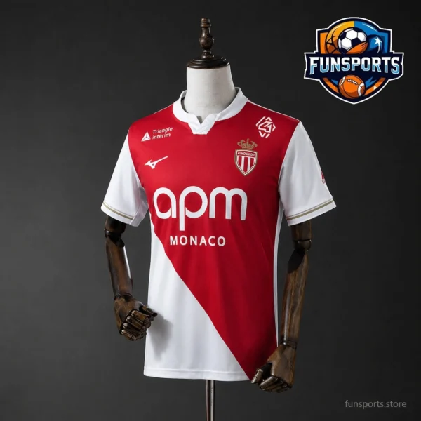 AS Monaco 2025-26 Home Multi-Label 5-a-Side Football Jersey
