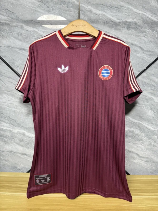 Bayern Munich 2025-26 Red Trefoil Retro Matchday Fan Jersey