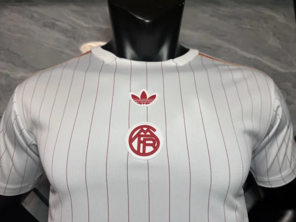 2025/26 Bayern Munich White Retro Edition Heat Pressed Jersey