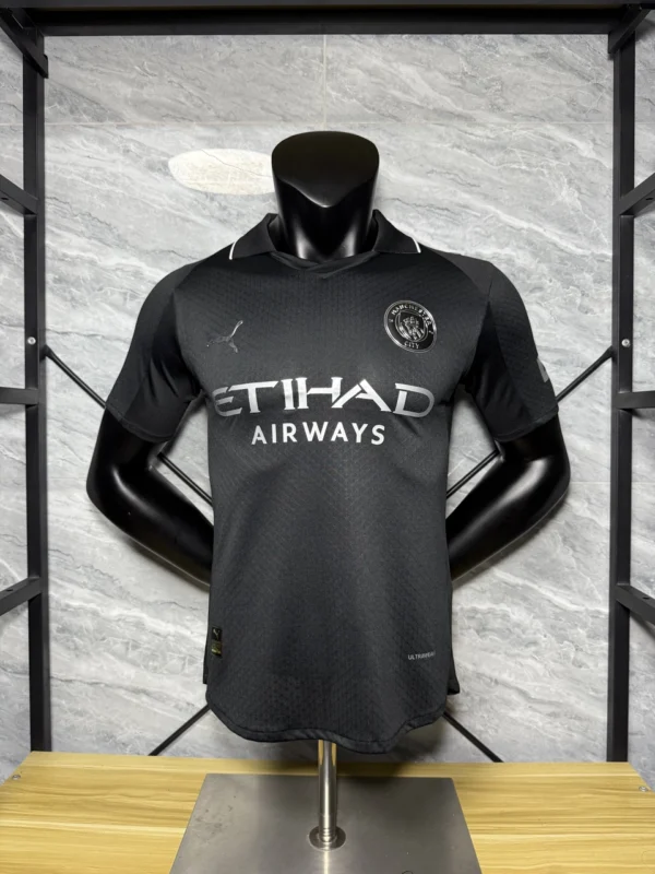 2025-26 Man City Away Black: The Dark Horse of Matchday Fan Jersey