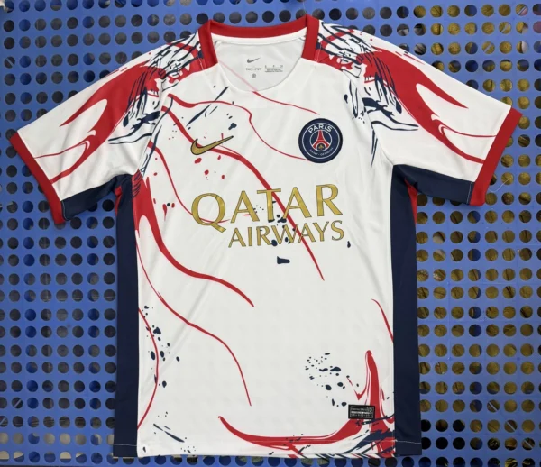 2025-26 PSG Training Red 180gsm Football Jersey Fan Grade
