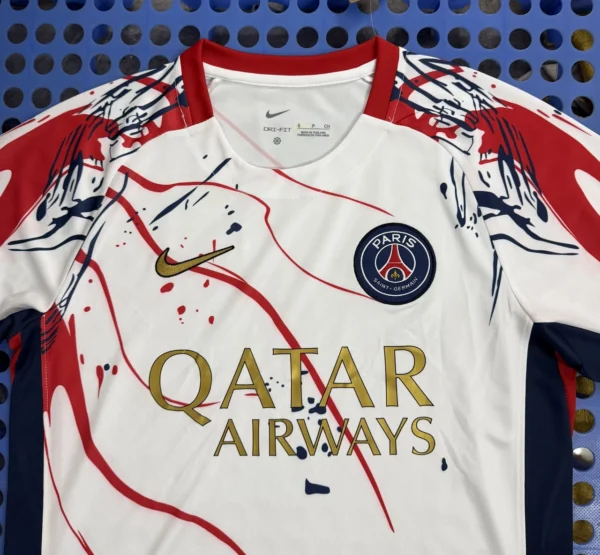 2025-26 PSG Training Red 180gsm Football Jersey Fan Grade
