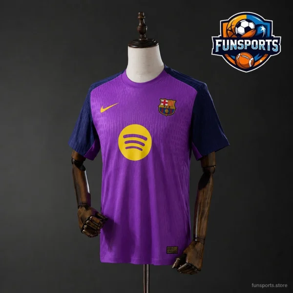 2025-26 Barcelona Training Jersey Purple – Sublimated Soccer Jersey for Fans