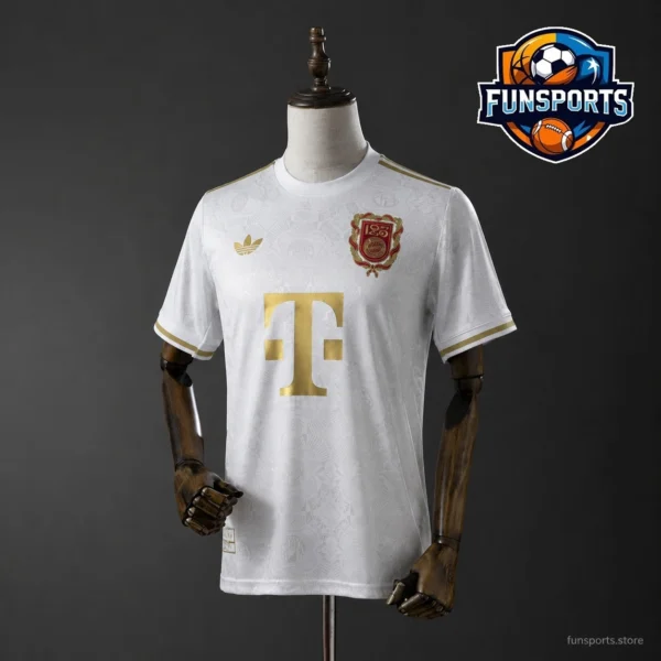 2025-26 Bayern Munich White Polyester Moisture-Wicking Jersey | Fan Edition