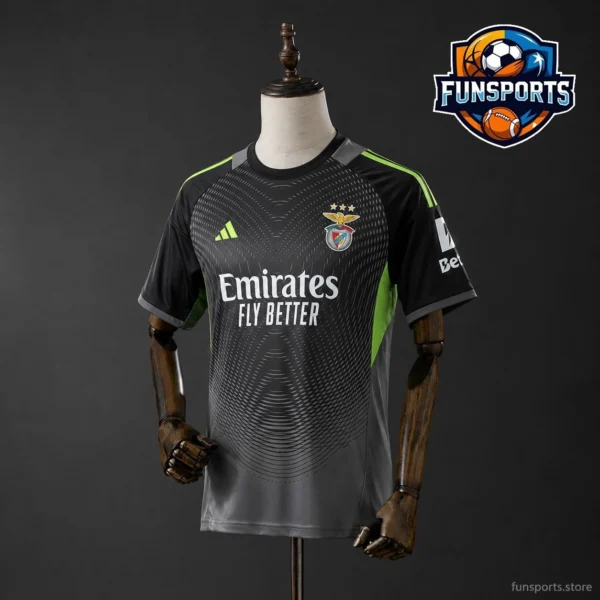 Benfica 2025-26 Goalkeeper Black: Factory Direct Soccer Jerseys