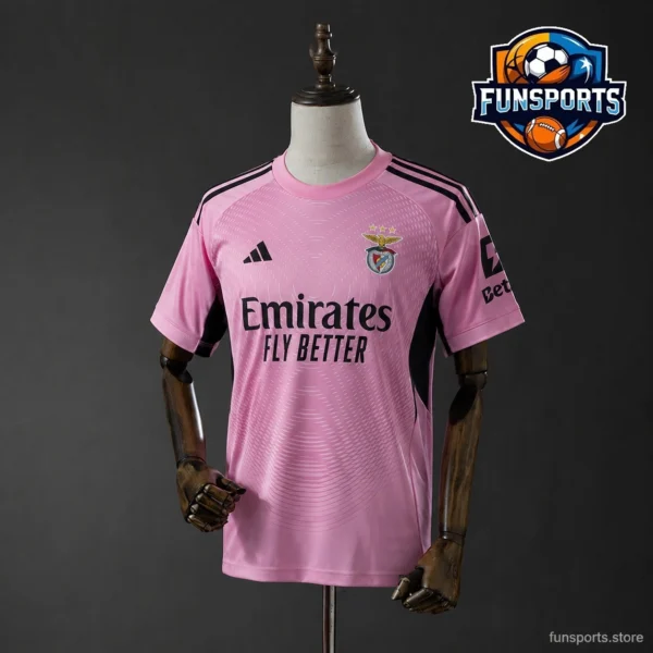 Benfica 2025-26 Goalkeeper Pink Jersey – AAA Grade Replica
