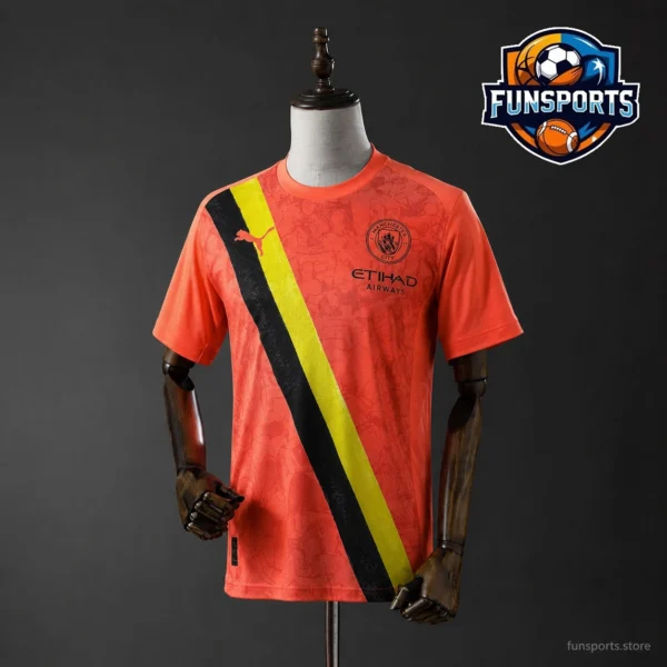 2025-26 Manchester City Third Orange Player Version Match Jersey