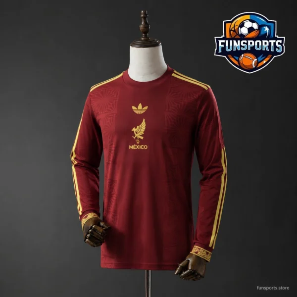 2026 World Cup Mexico Long Sleeve Red Thai Quality Football Kit