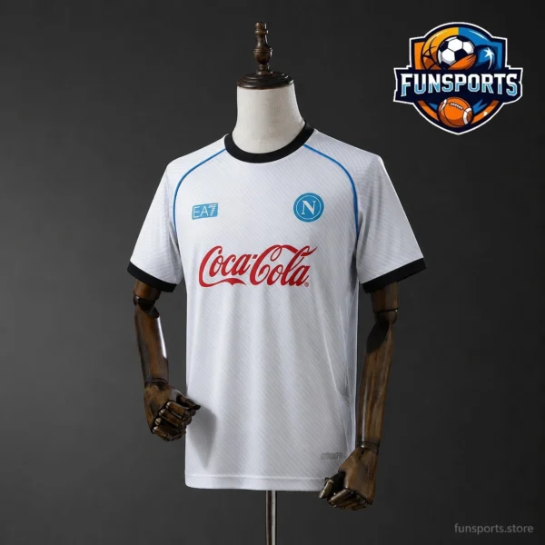 Napoli 2025-26 White Training Jersey – 5-a-side Football Jersey
