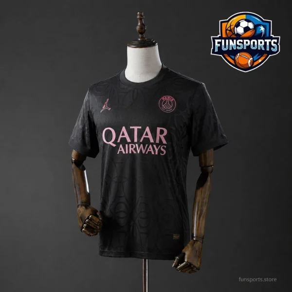 2025-26 PSG Black Special Edition Sublimated Soccer Jersey