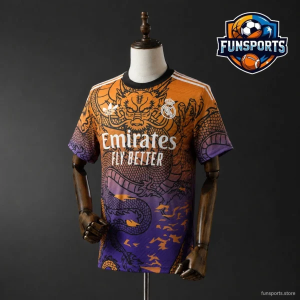 Real Madrid Orange 2025-26 1:1 Replica Football Jersey – Fan Edition