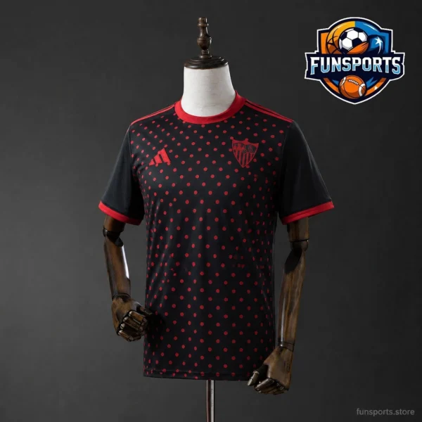 Sevilla 2025-26 Black Sublimated Soccer Jersey for Fans
