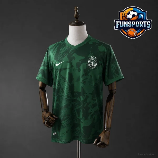 Sporting Lisboa 2025-26 Training Green Polyester Moisture-Wicking Jersey