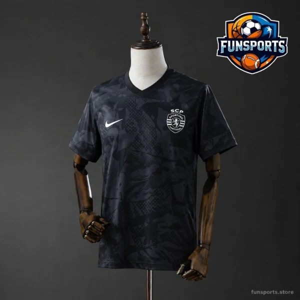 Sporting CP 2025-26 Training Grey Polyester Moisture-Wicking Jersey