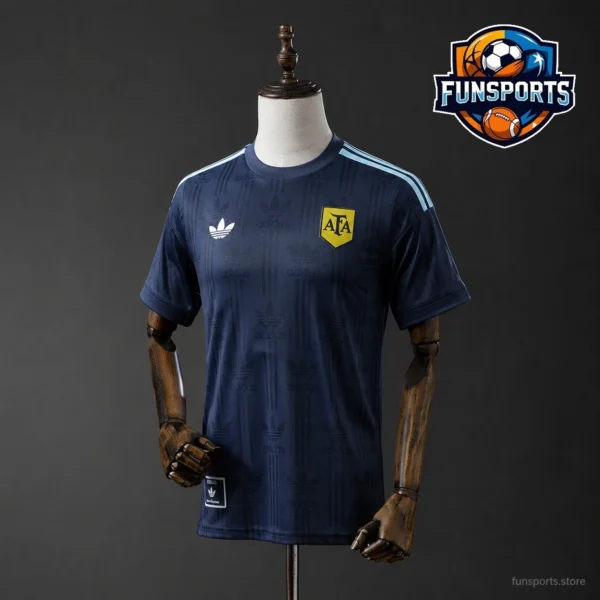 2026 World Cup Argentina Training Light Blue Clover Retro Edition Matchday Fan Jersey