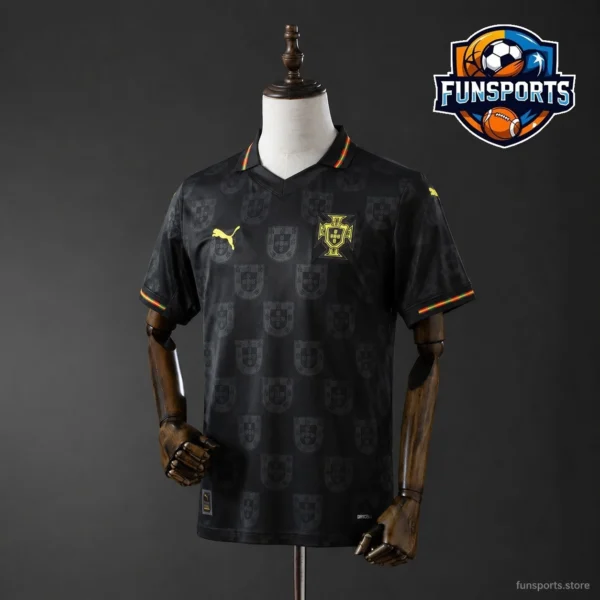 2026 World Cup Portugal Black Training Jersey as Alternative to Nike Replica Jersey